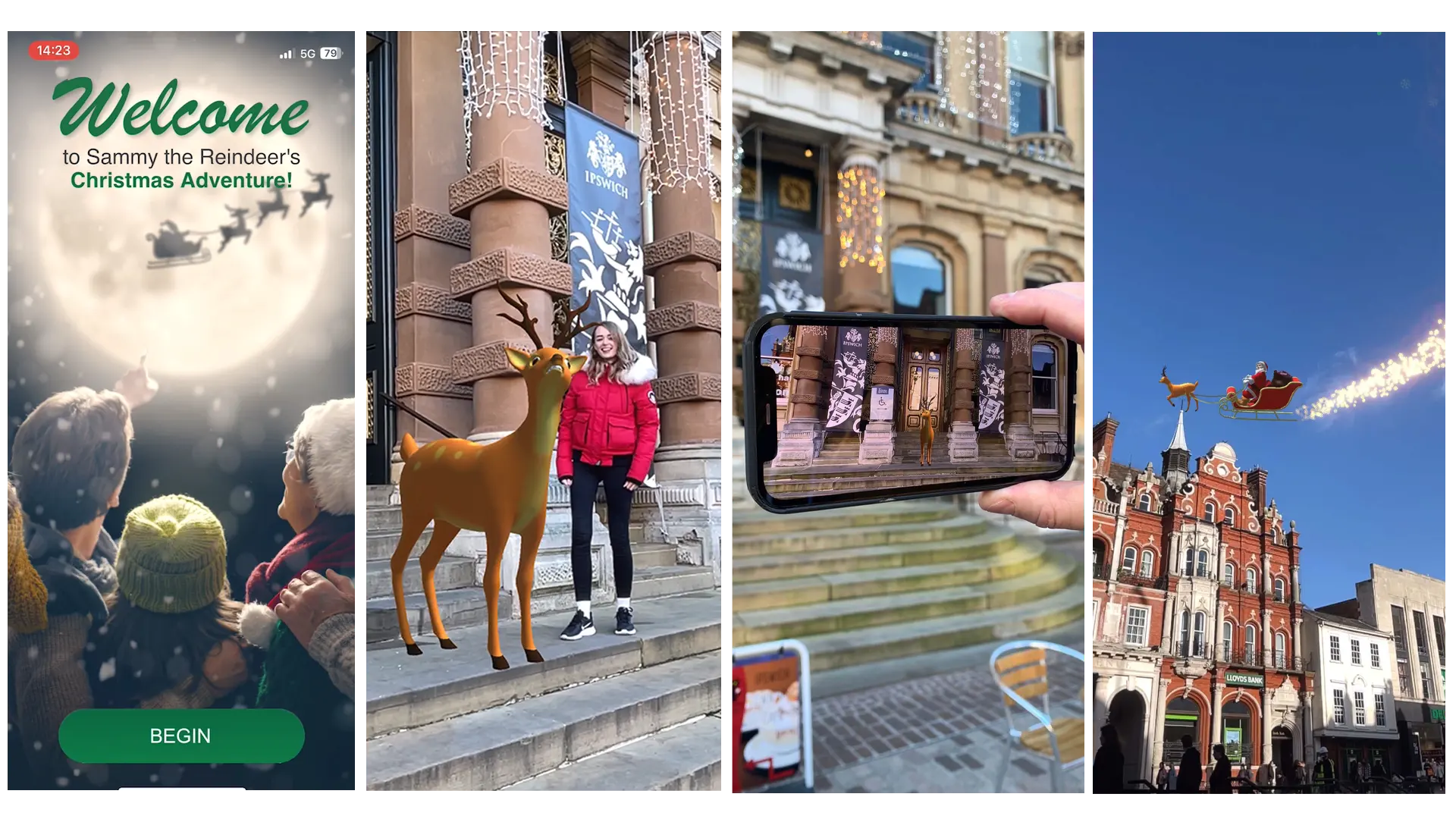 Sammy's Christmas Adventure app in action